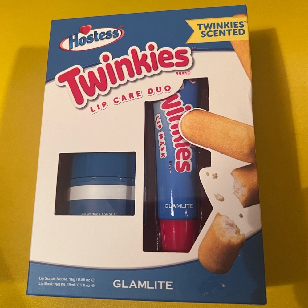 Hostess Twinkies Lip Care Duo box set NEW dessert scent junk food fun novelty